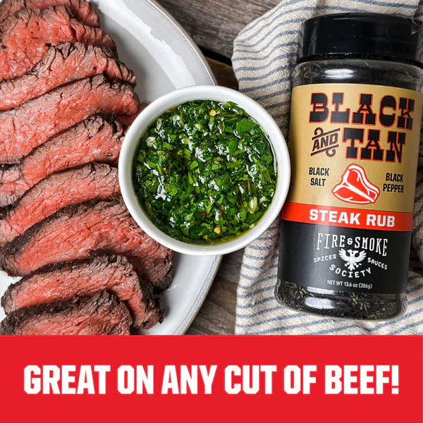Fire & Smoke Black & Tan Steak Rub 386g
