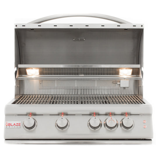 Blaze 32-Inch 4-Burner LTE Gas Grill with Rear Burner and Built-in Lighting System - NG
