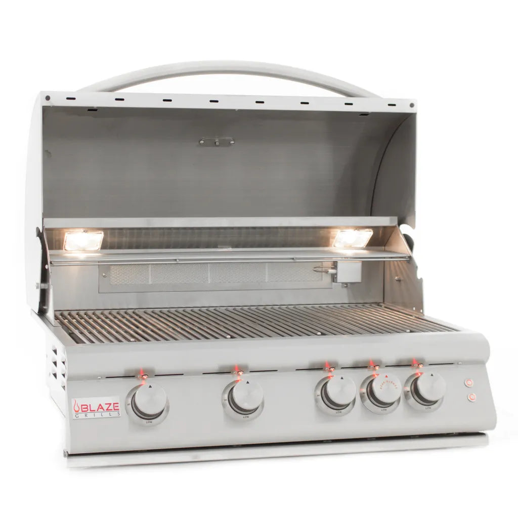 Blaze 32-Inch 4-Burner LTE Gas Grill with Rear Burner and Built-in Lighting System - NG