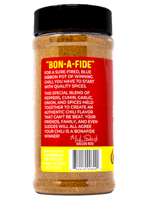 Malcom's Bonafide Chili Seasoning side