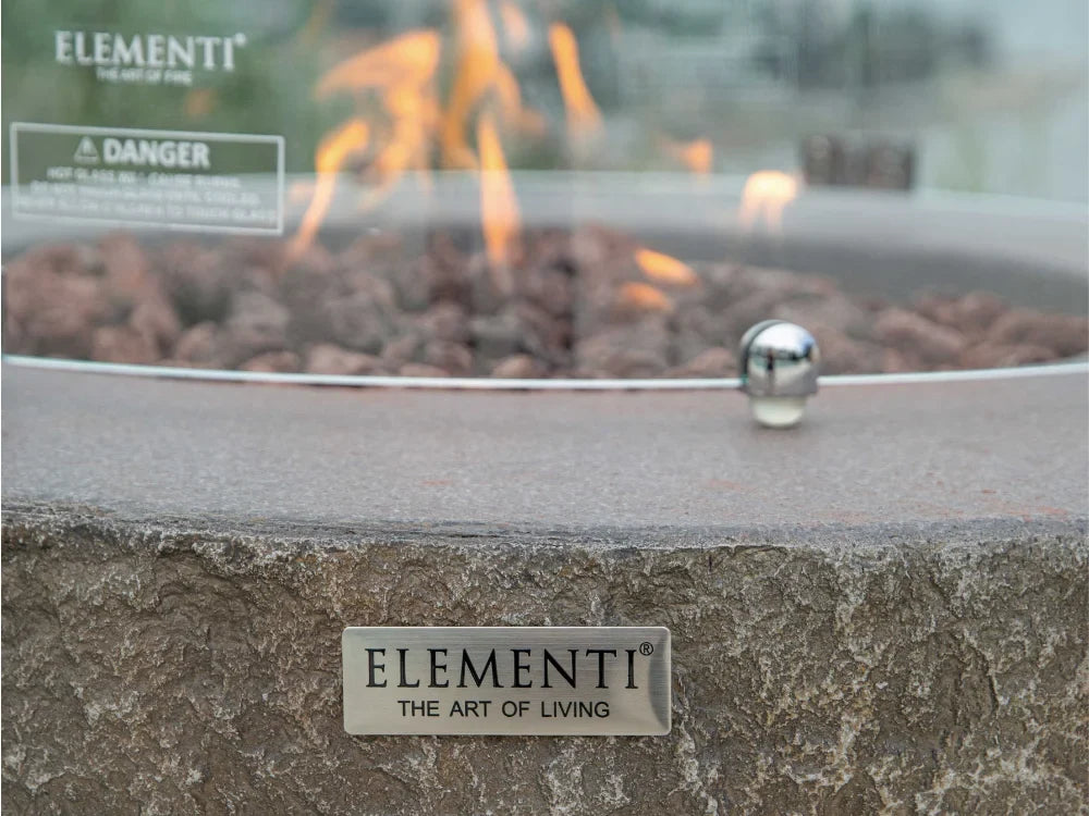 Elementi Boulder concrete fire table