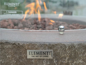 Elementi Boulder concrete fire table