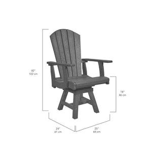C15 Addy Swivel Dining Arm Chair