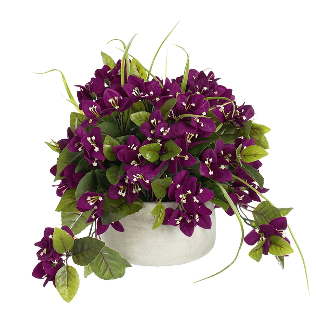 Purple Bougainvillea Flower Centerpiece, 12 x 12”