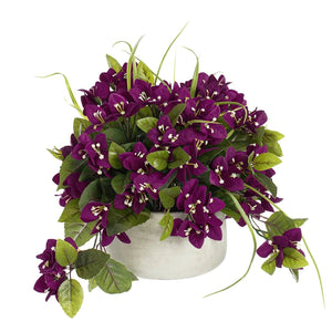 Centerpiece with Peperomias and Small Yellow Flowers - Silk Plant
