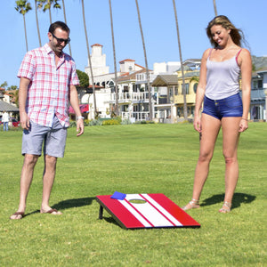 GoSports classic cornhole set in use