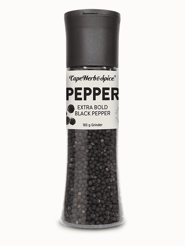 Cape Herb & Spice Black Peppercorns - Ceramic Grinder with Refill Pack