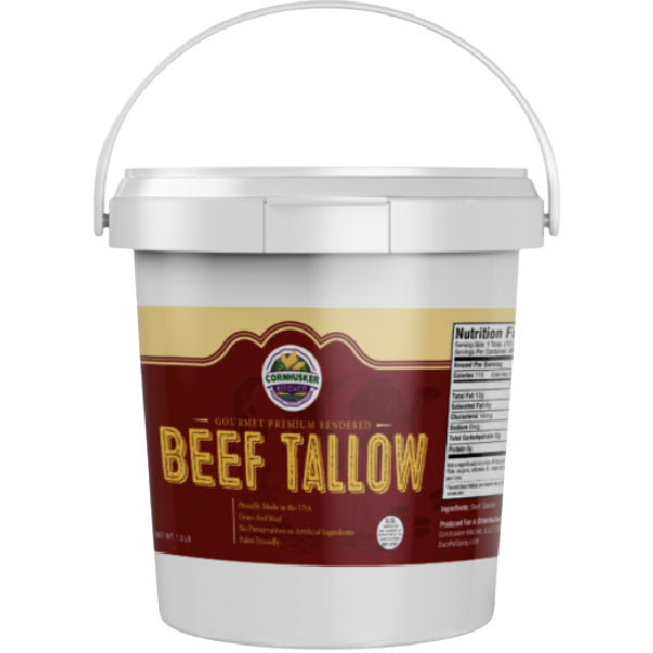 Cornhusker Kitchen Premium Rendered Beef Tallow Tub 1.5lbs