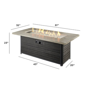 Cedar Ridge Linear Gas Fire Table