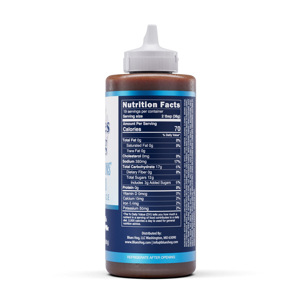 Blues Hog Champions' Blend BBQ Sauce nutrition panel