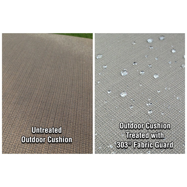 303 Fabric Guard cushion before and after
