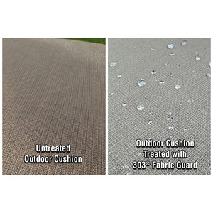 303 Fabric Guard cushion before and after