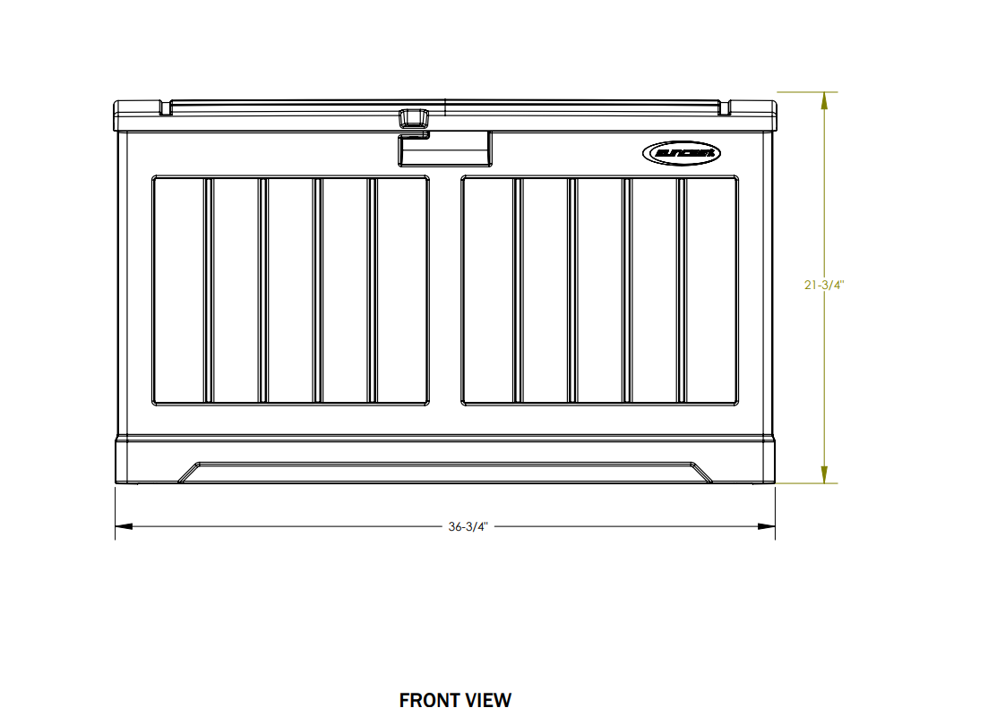 Suncast - 50 Gal. Deck Box - Peppercorn