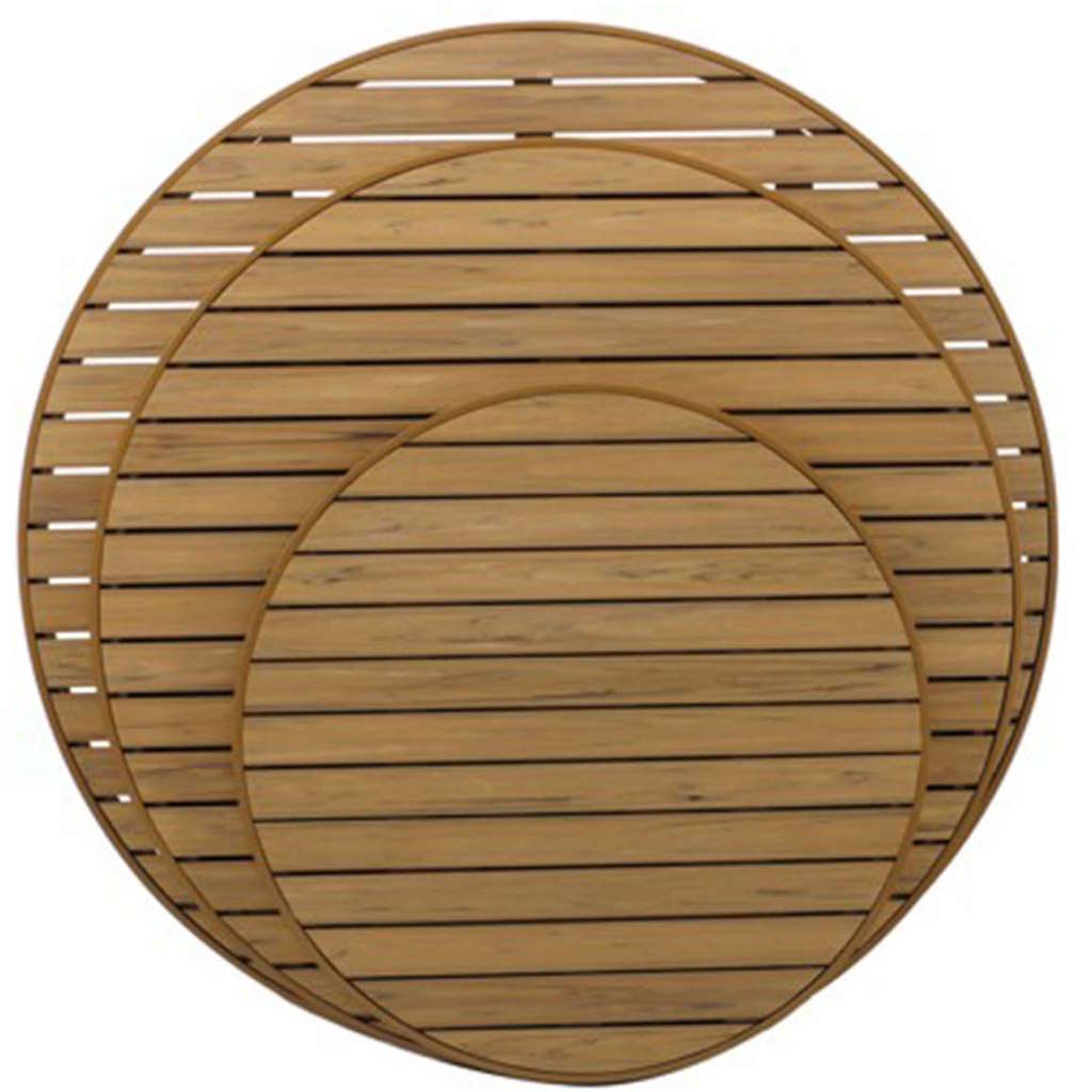 32″ Rd Teak Everrawood Table Top W/UH