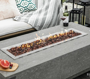 Elementi Kingsale fire table on patio