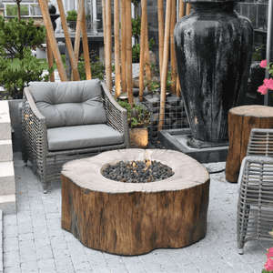 Elementi Manchester fire table redwood
