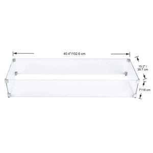 Elementi Plus Wind Screen - Rectangle 43.3 x 17.5