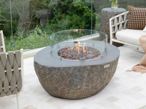 Elementi Boulder concrete fire table