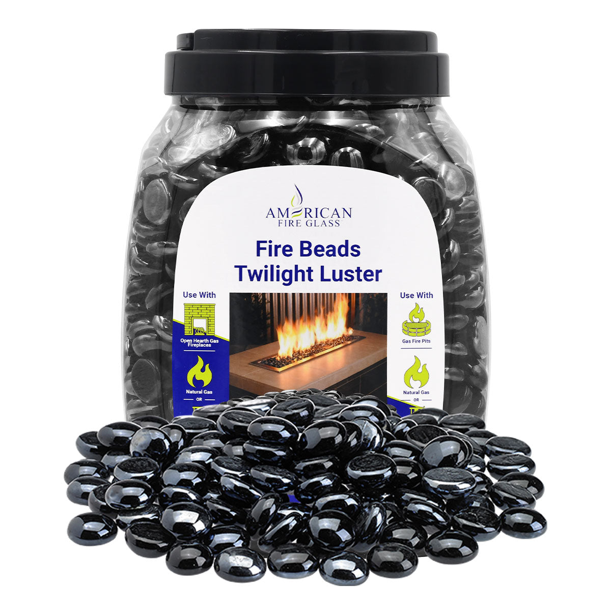 Twilight Luster fire beads 10 lb jar