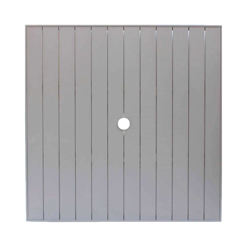 36″ Sq Aluminum Slat Table Top W/UH