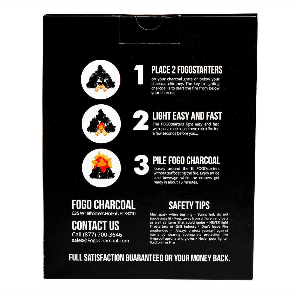 FOGO natural firestarters instructions