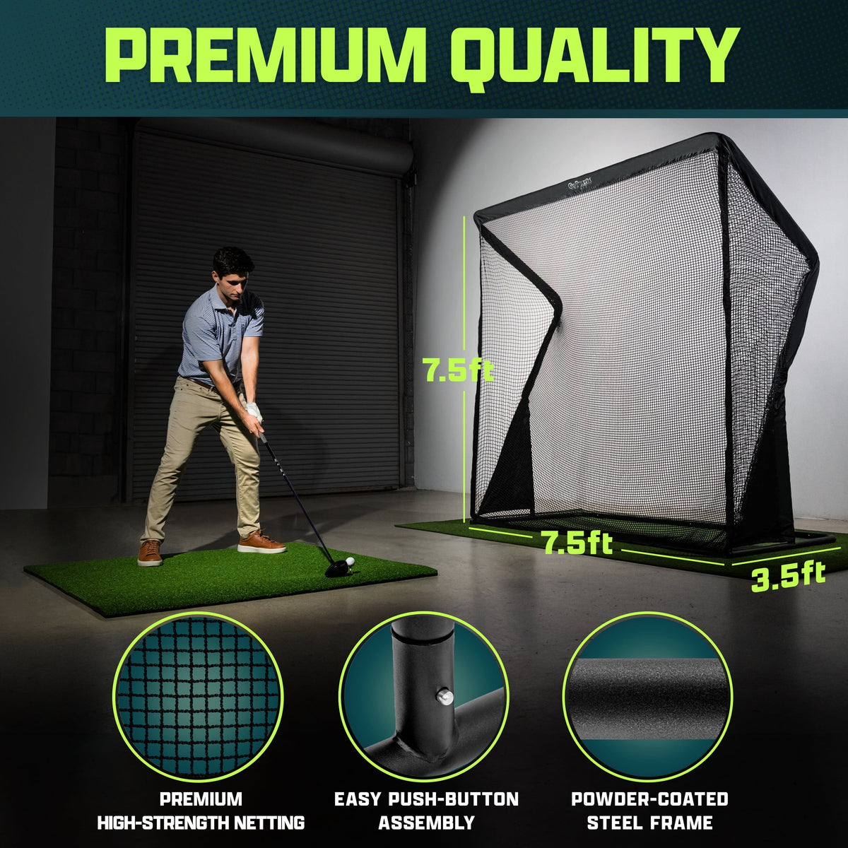 GoSports Elite 7x7 golf practice net