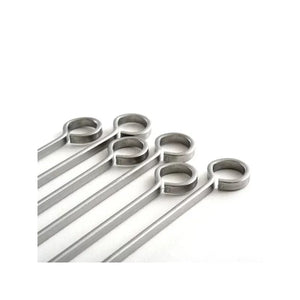 14" Stainless Steel Skewers – Set of 6