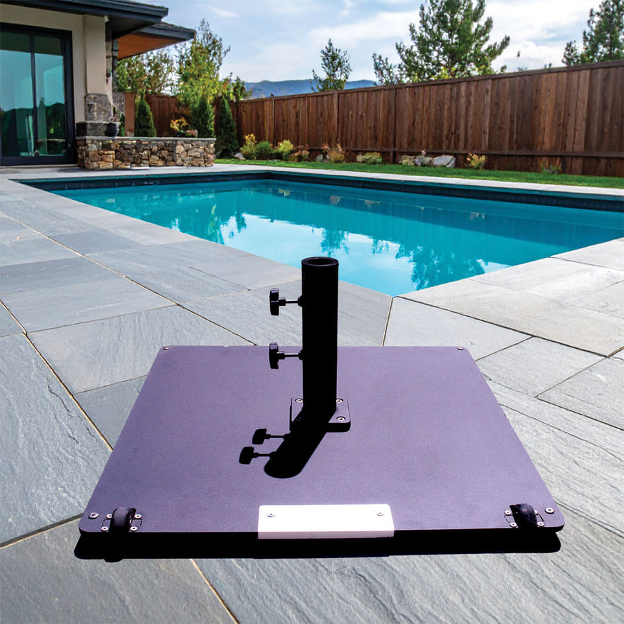Galtech 95 lb Umbrella Base with Wheels