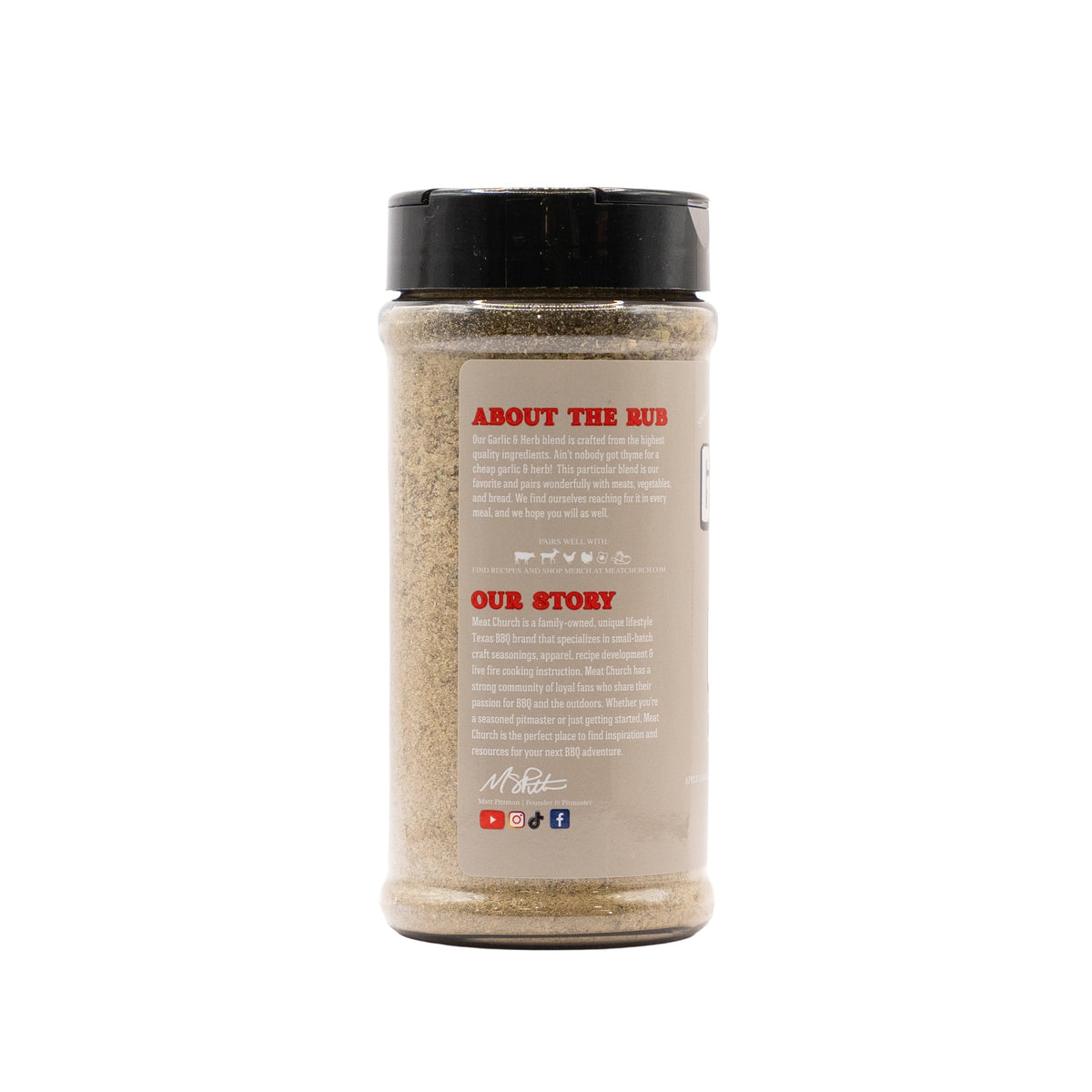 Meat Church Garlic and Herb Seasoning