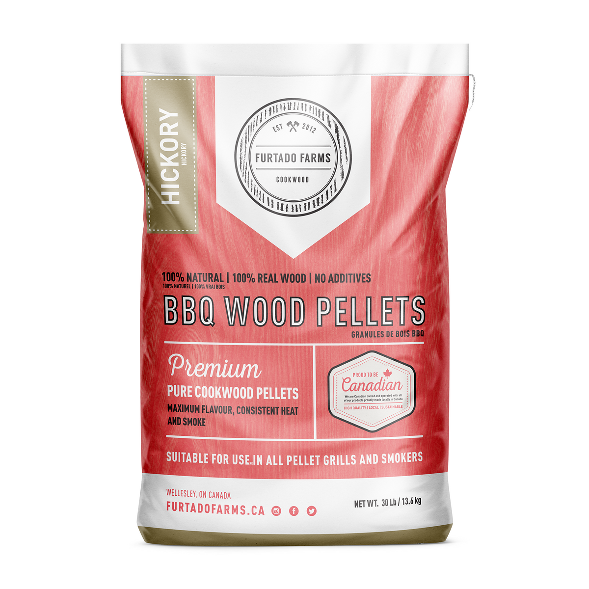 Furtado Farms Hickory Pellets (30 lb)