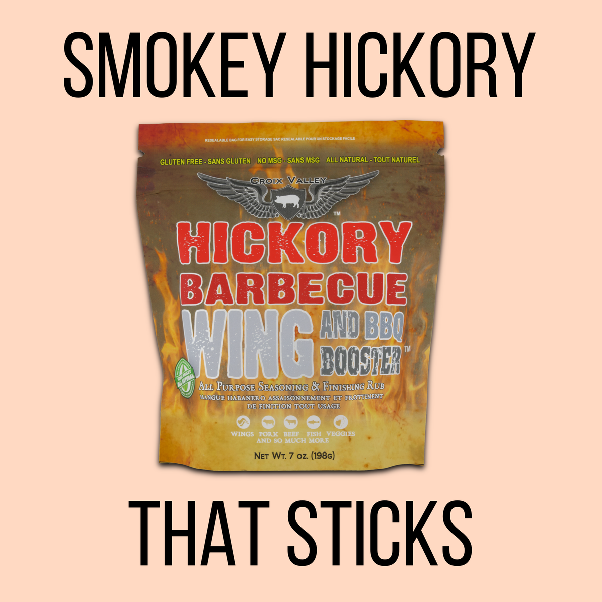 Croix Valley Hickory Barbecue Wing and BBQ Booster - Croix Valley