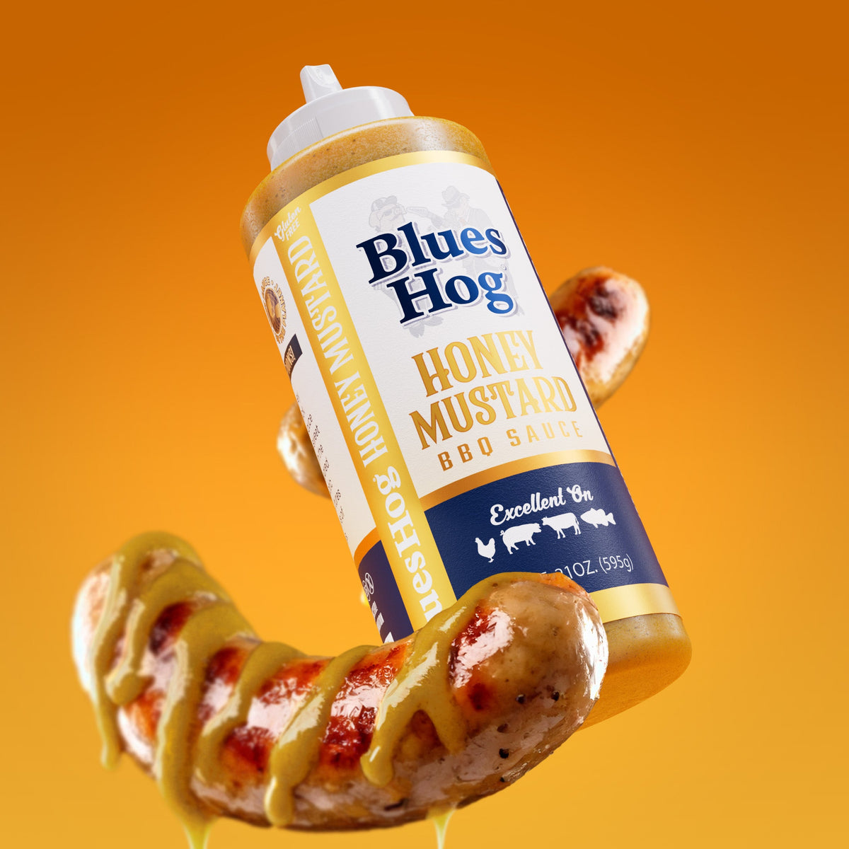 Blues Hog Honey Mustard Sauce on food