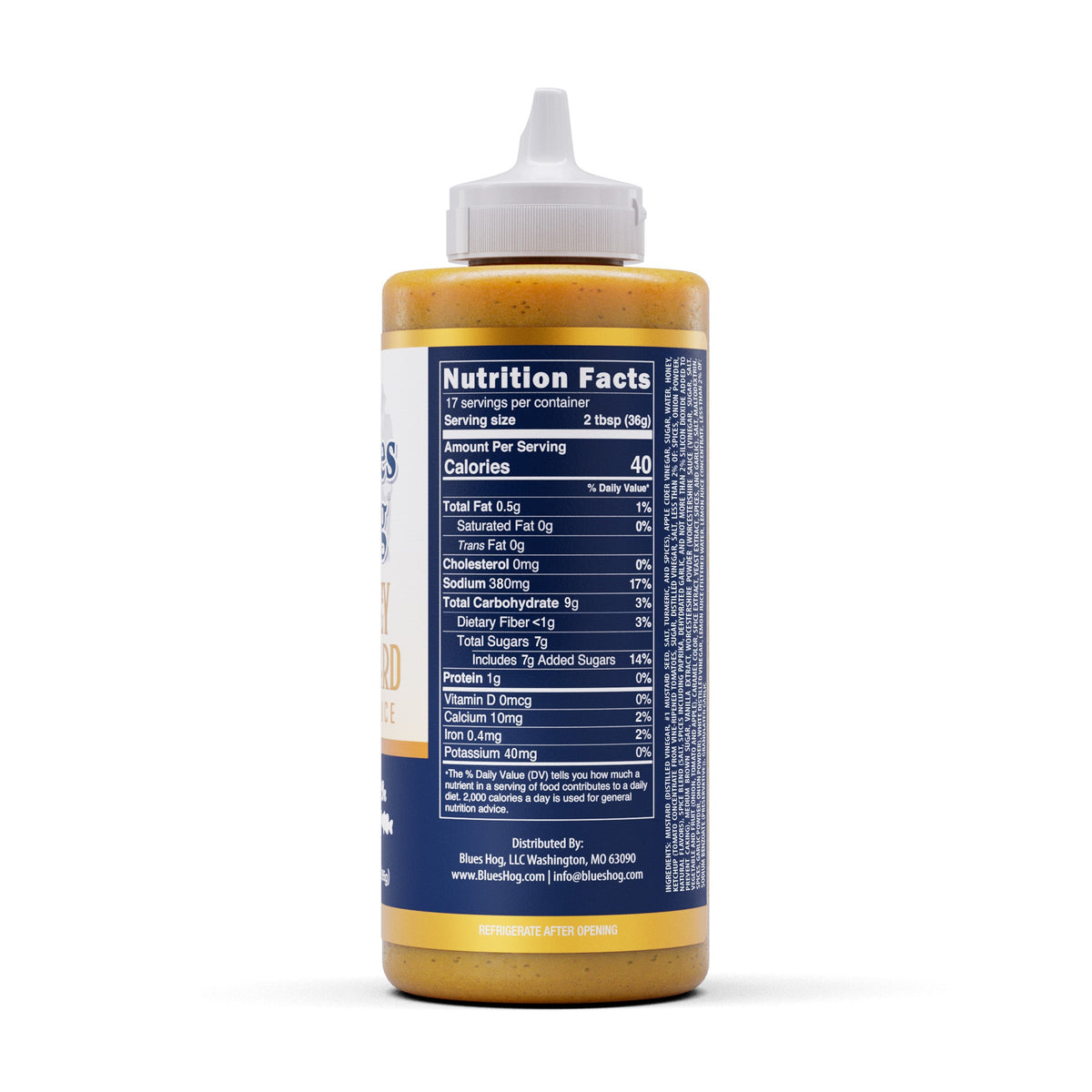 Blues Hog Honey Mustard Sauce nutrition panel
