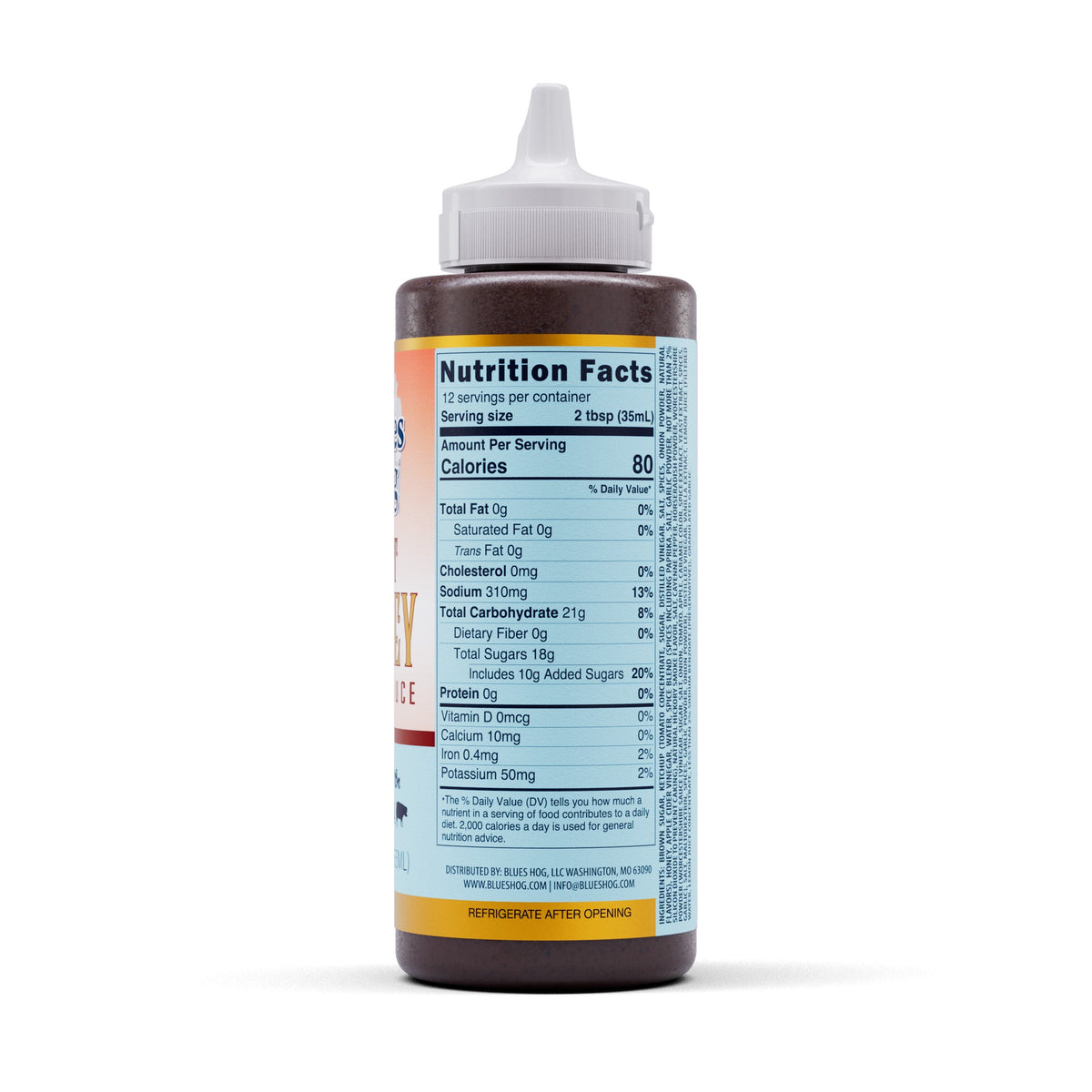 Blues Hog Hot Honey BBQ Sauce nutrition panel