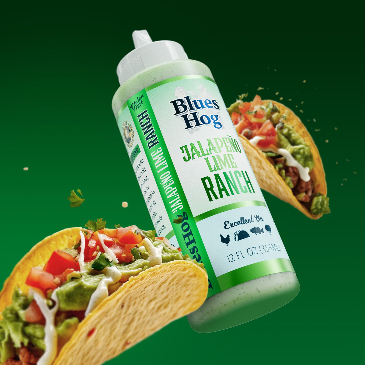 Blues Hog Jalapeno Lime Ranch Sauce on food