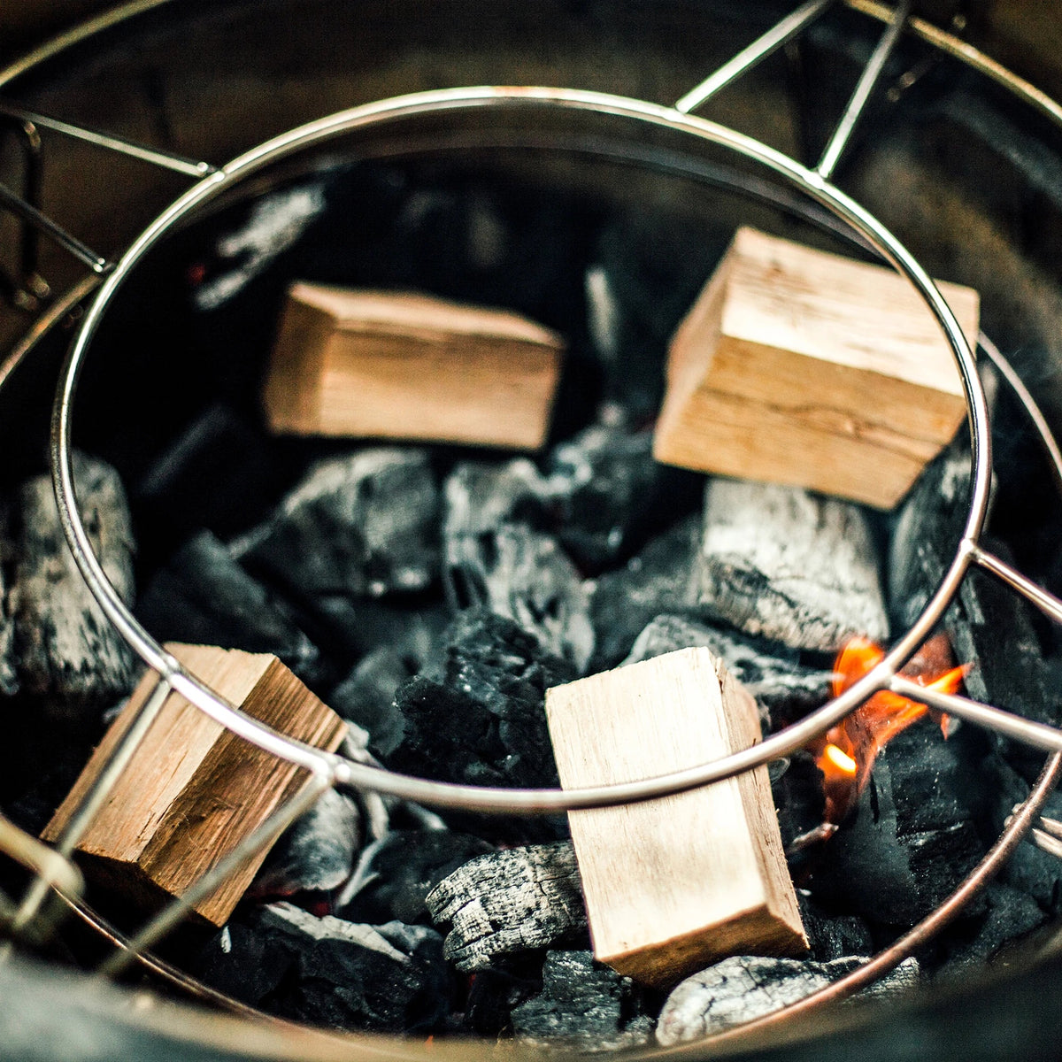 Kamado Joe Wood Chunks in grill