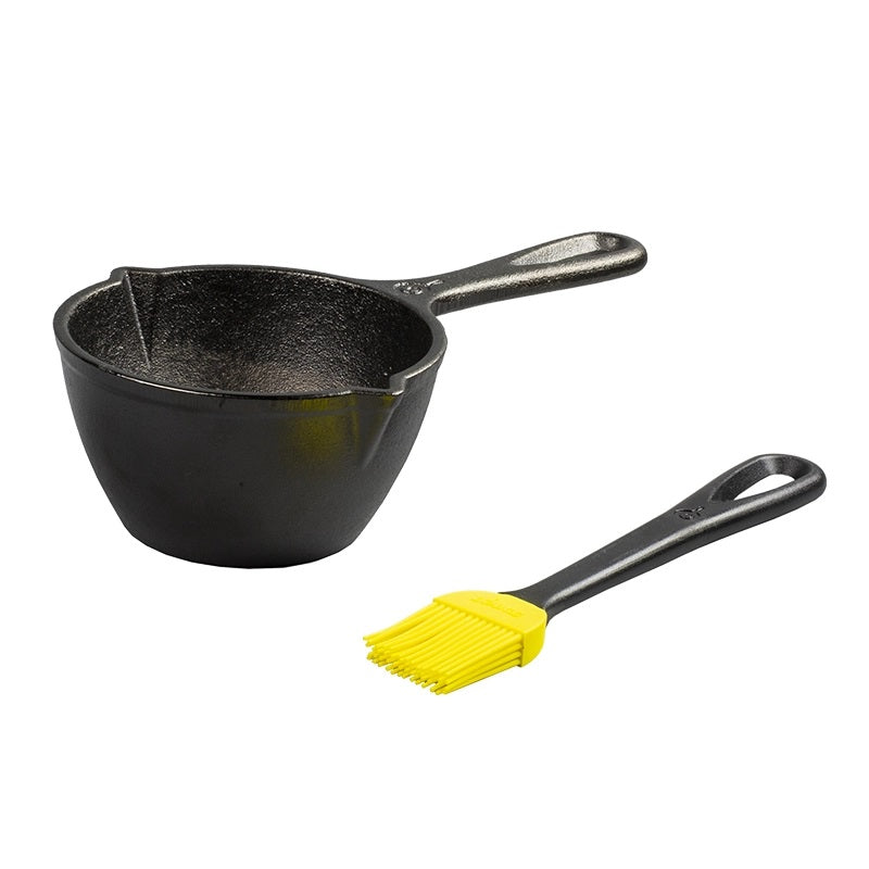 Lodge Cast Iron Melting Pot with Silicone Brush