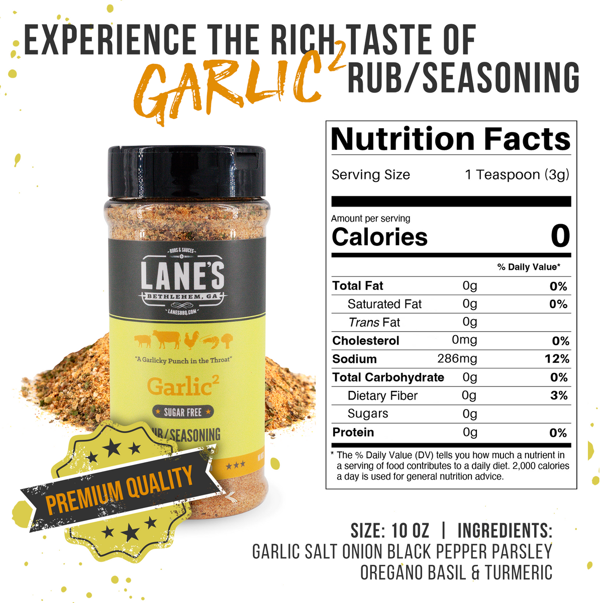 Lane's BBQ Garlic Rub