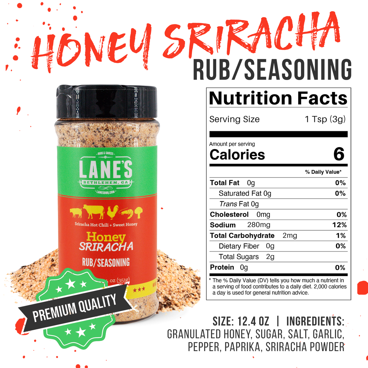 Lane's Honey Sriracha Rub