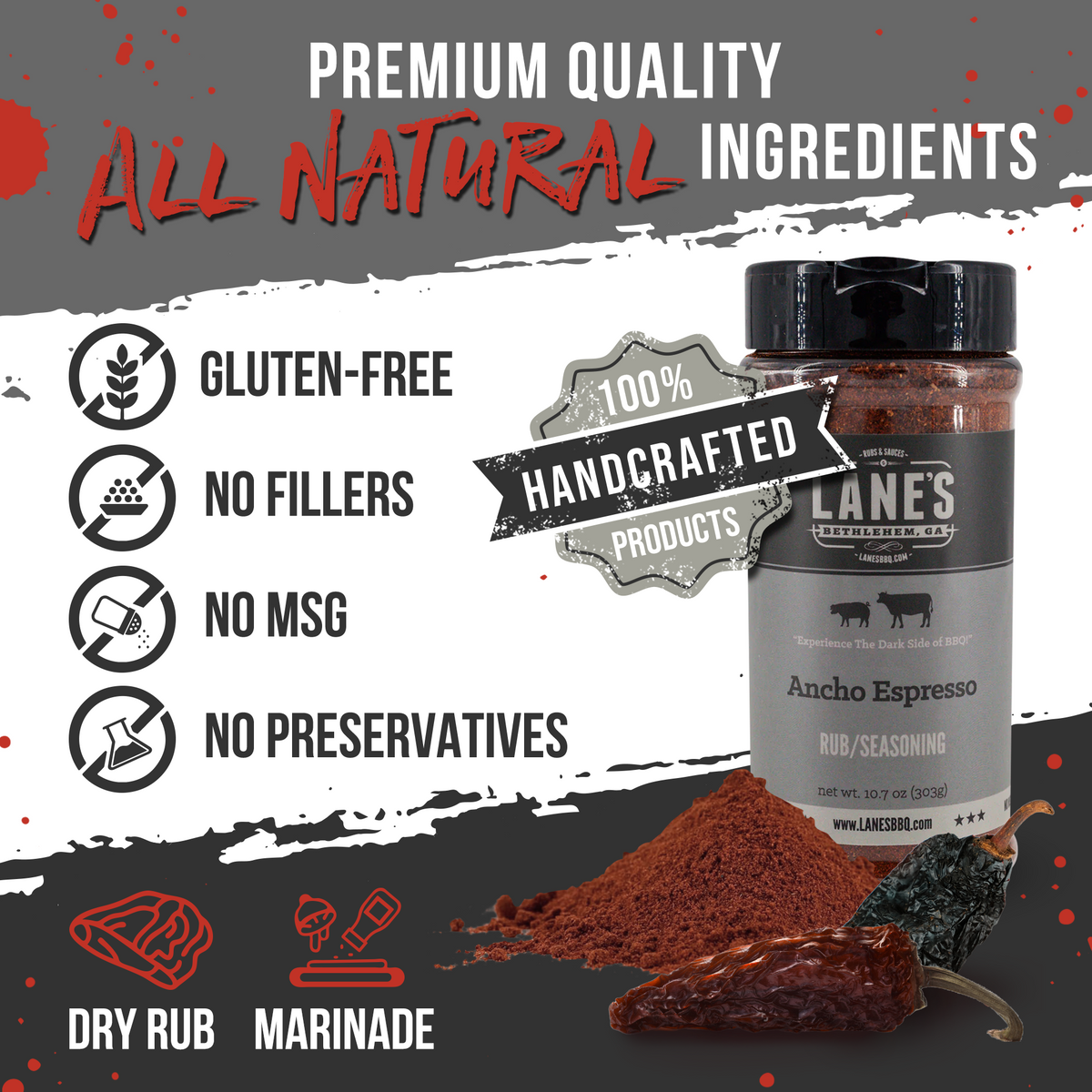 Lane's BBQ Ancho Espresso Rub
