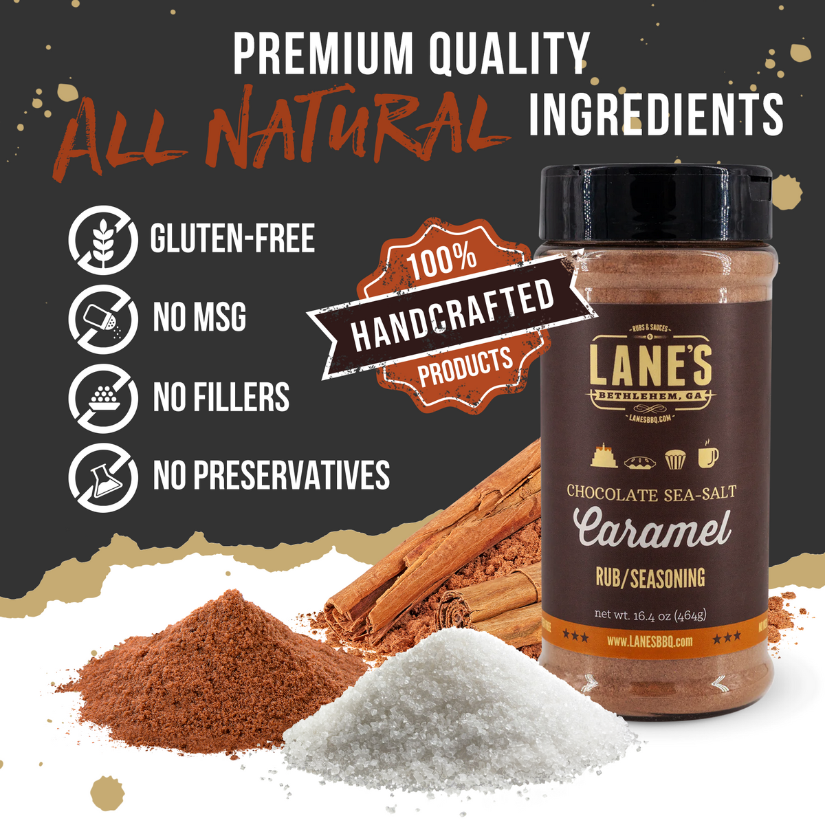 Lane's BBQ Chocolate Sea Salt Caramel Seasoning