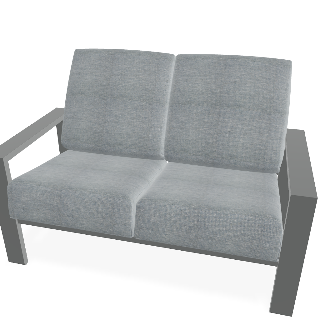 Larssen Cushion Love Seat Graphite