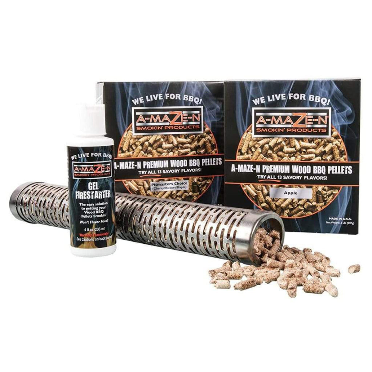 A-MAZE-N 12 inch oval tube smoker combo pack