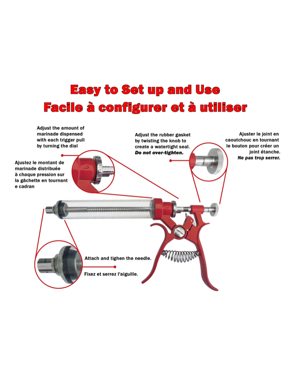 Lumberjack Gun-Style Pistol-Grip Meat Injector