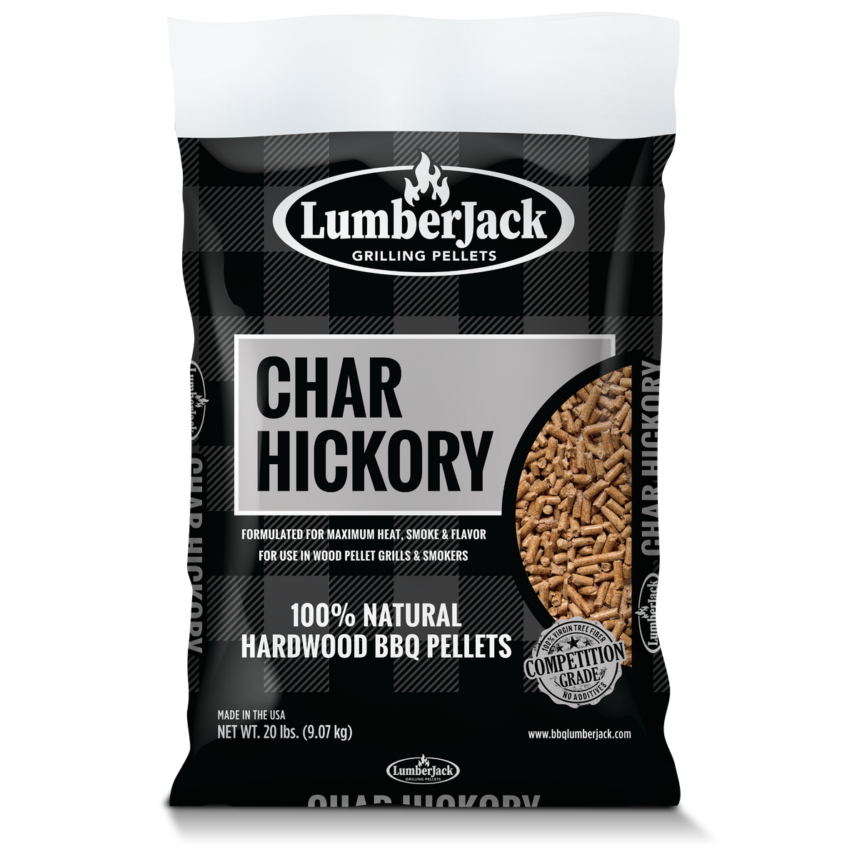 Lumberjack Char Hickory BBQ Pellets 20lb