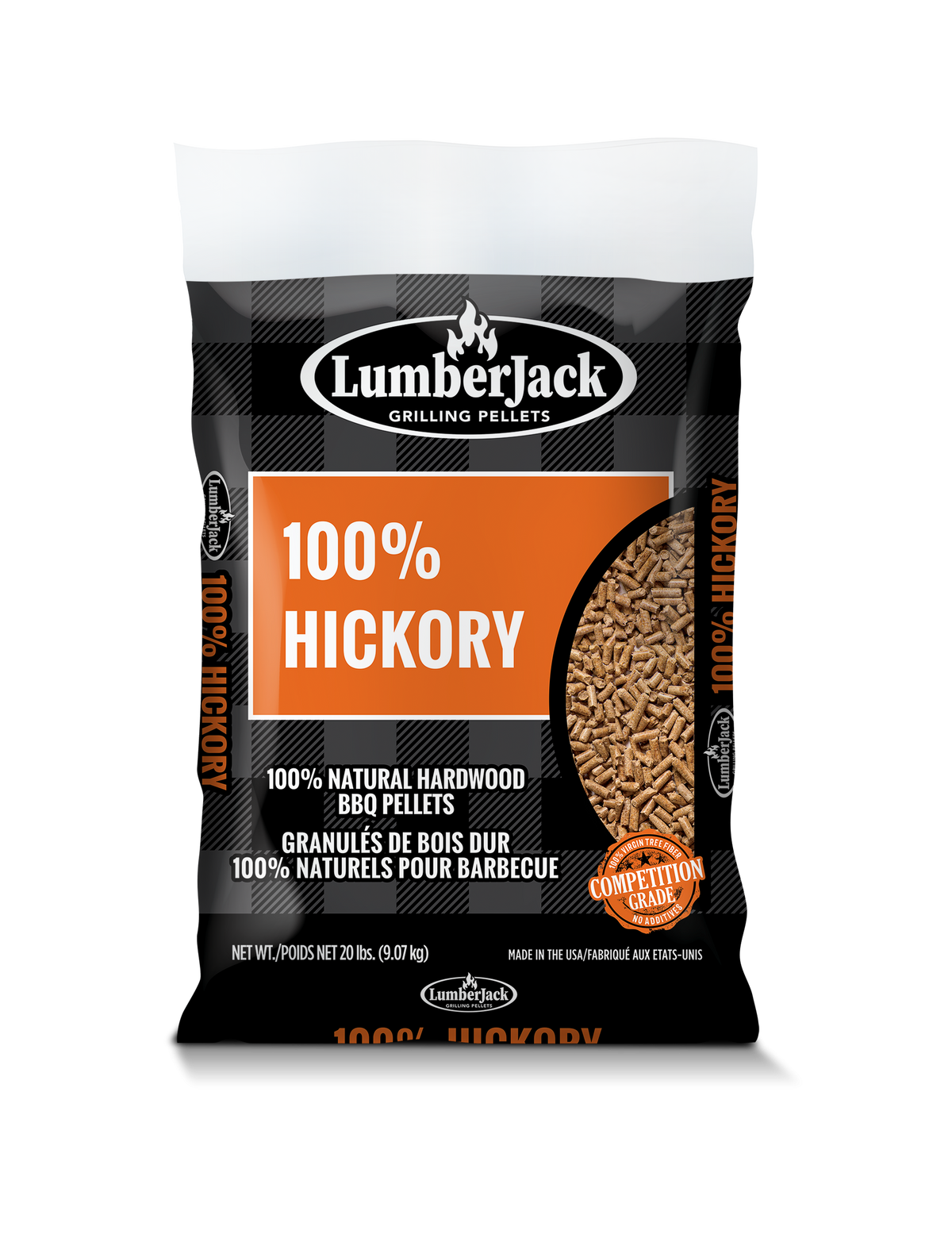 Lumberjack 100% Hickory BBQ Pellets 40lb