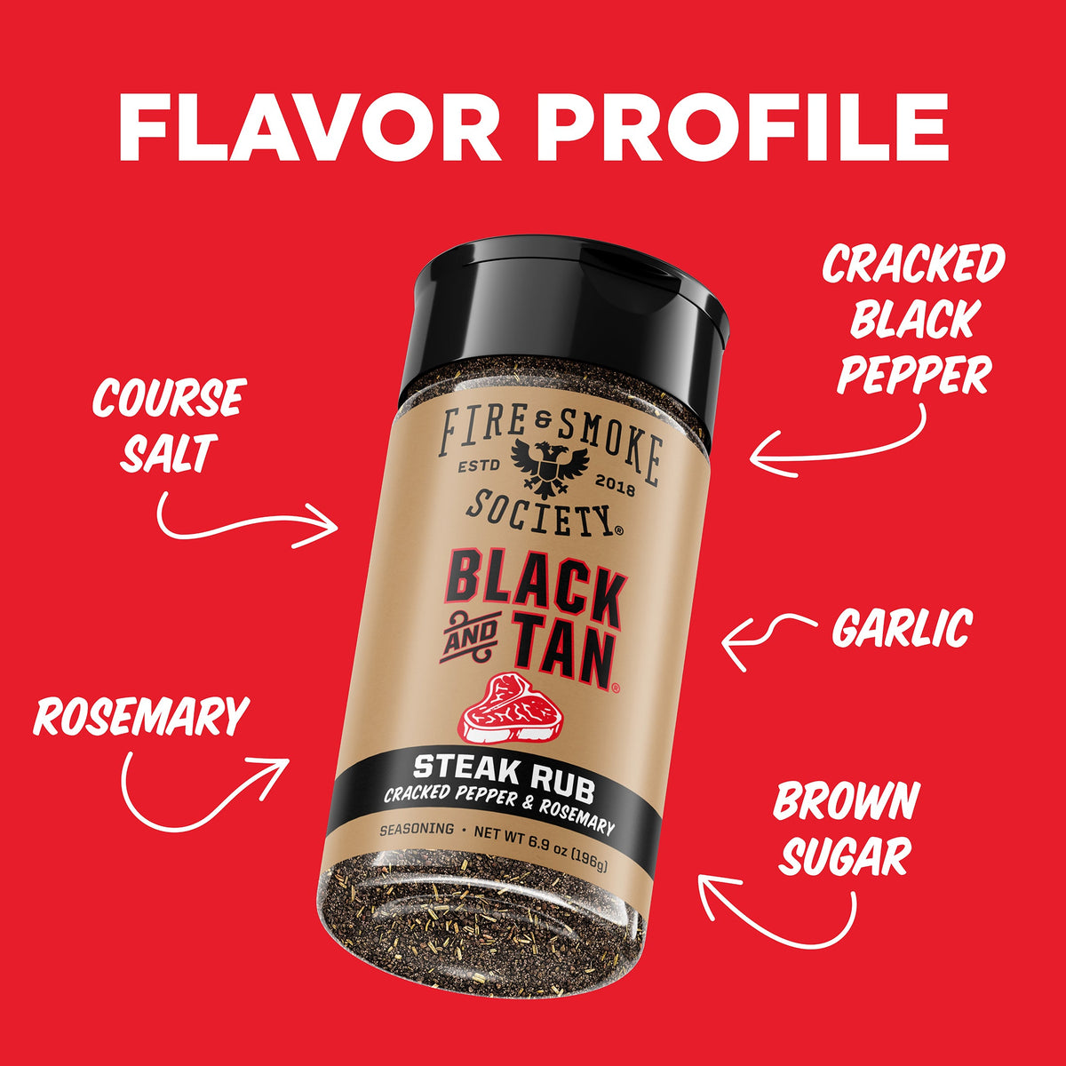Fire & Smoke Black & Tan steak rub