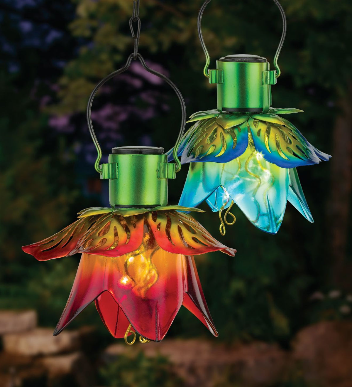 Regal Art & Gift Mini Flower Solar Lantern - Blue