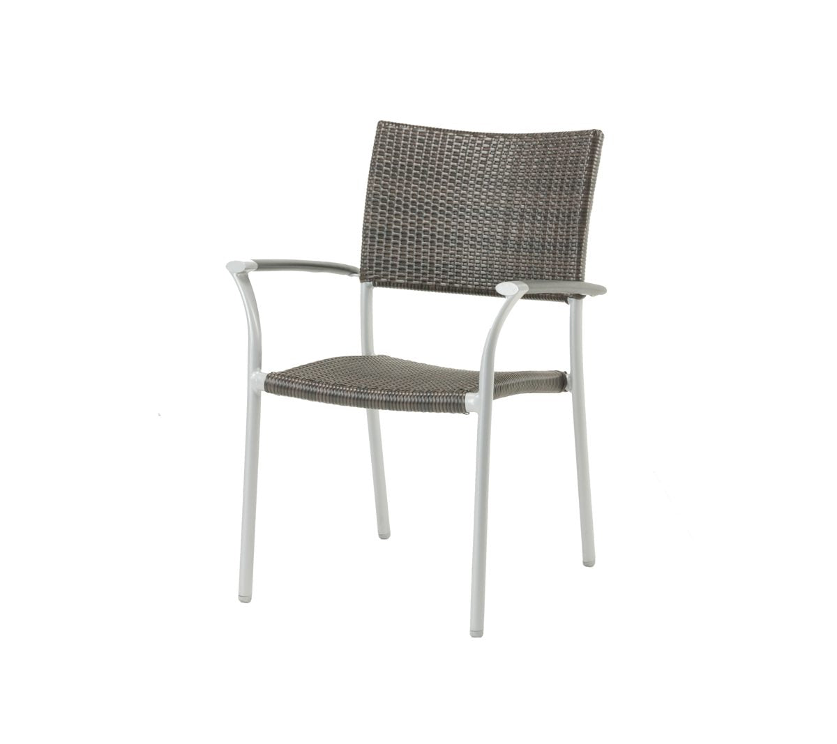 Ratana New Roma Stacking Arm Chair w/ Aluminum Arm