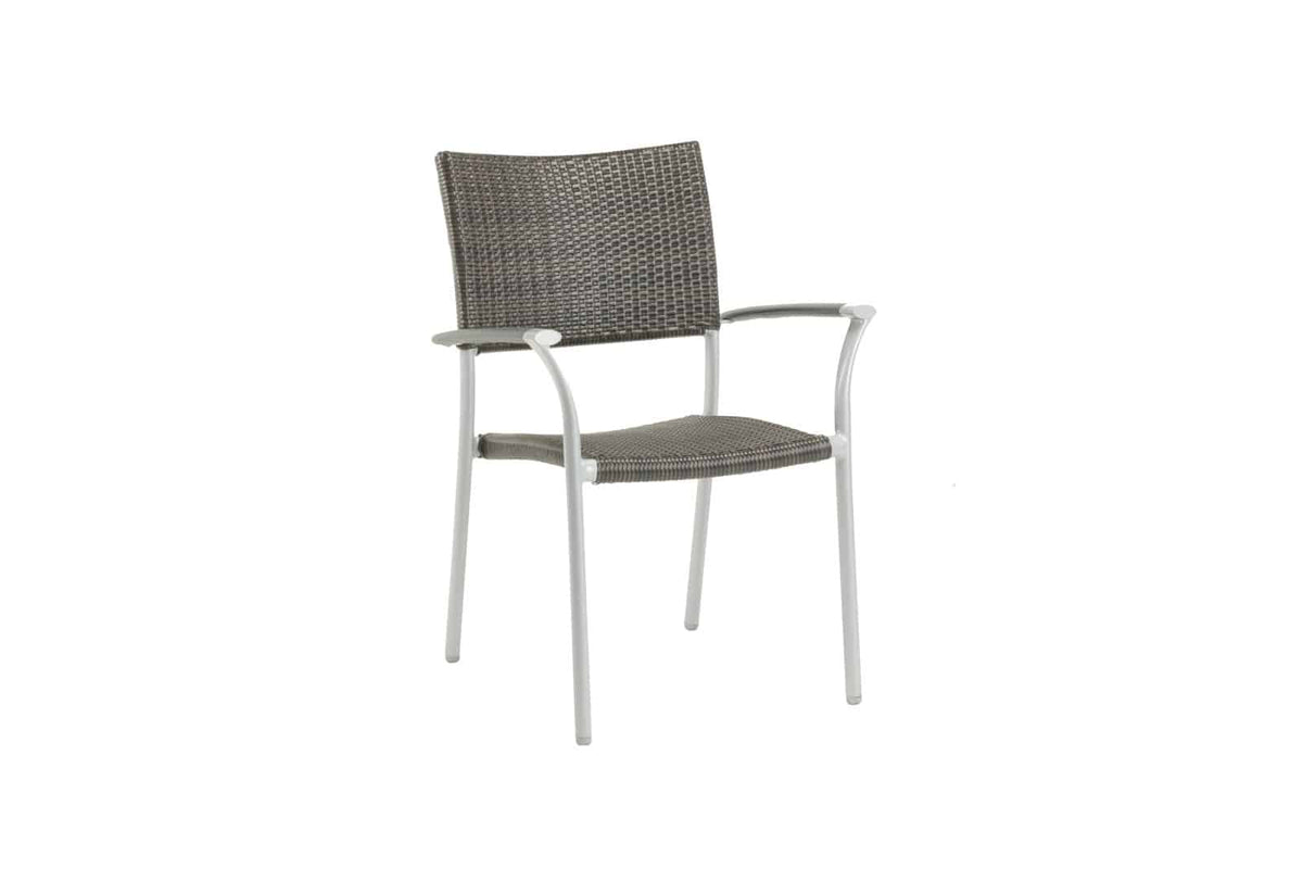 Ratana New Roma Stacking Arm Chair w/ Aluminum Arm
